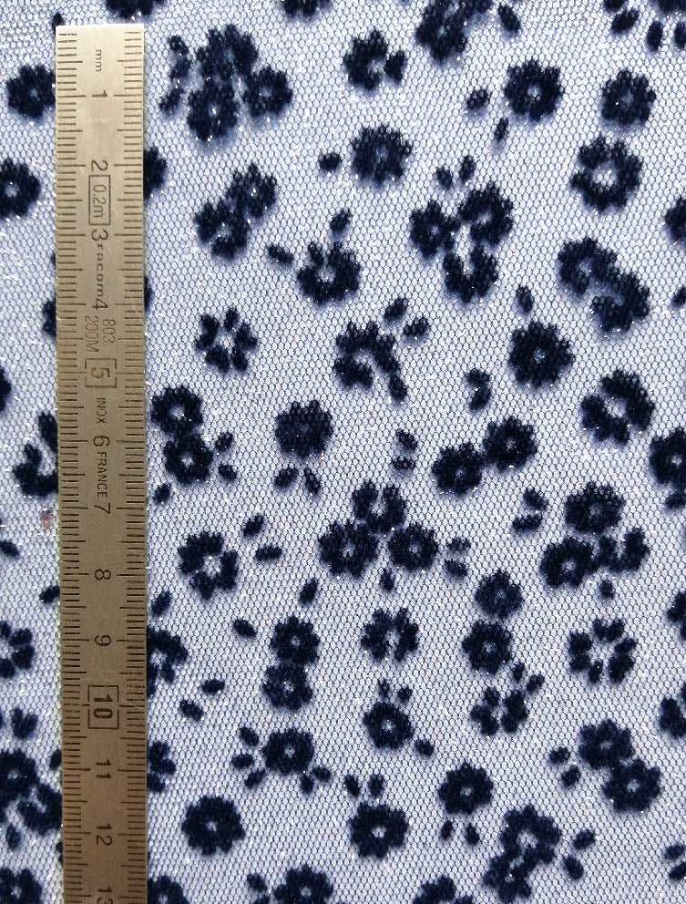 LOZZA H9980 Flock Fleurette marine Tulle Marine