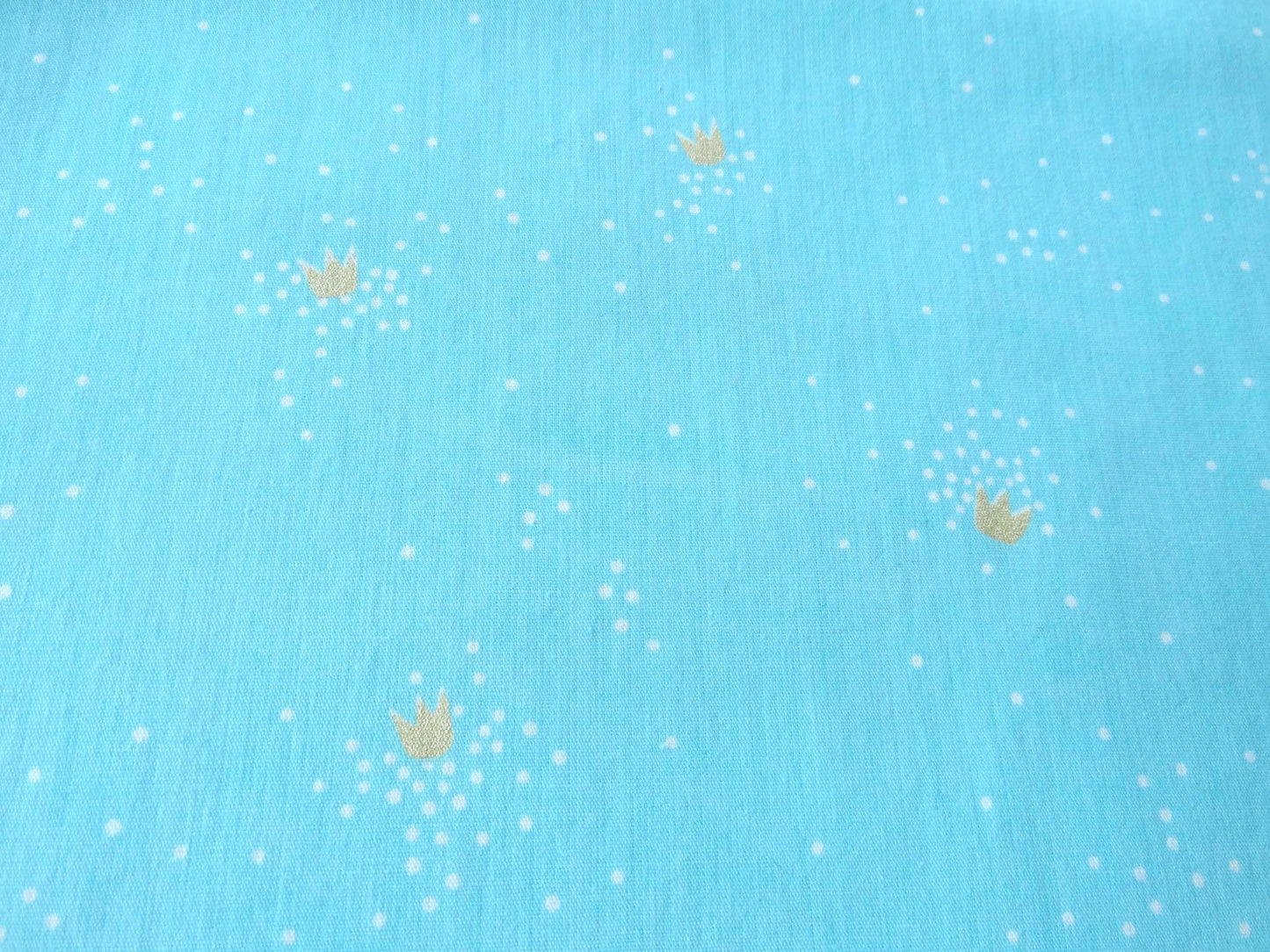 Bora Imprimé Bleu Couronne Or