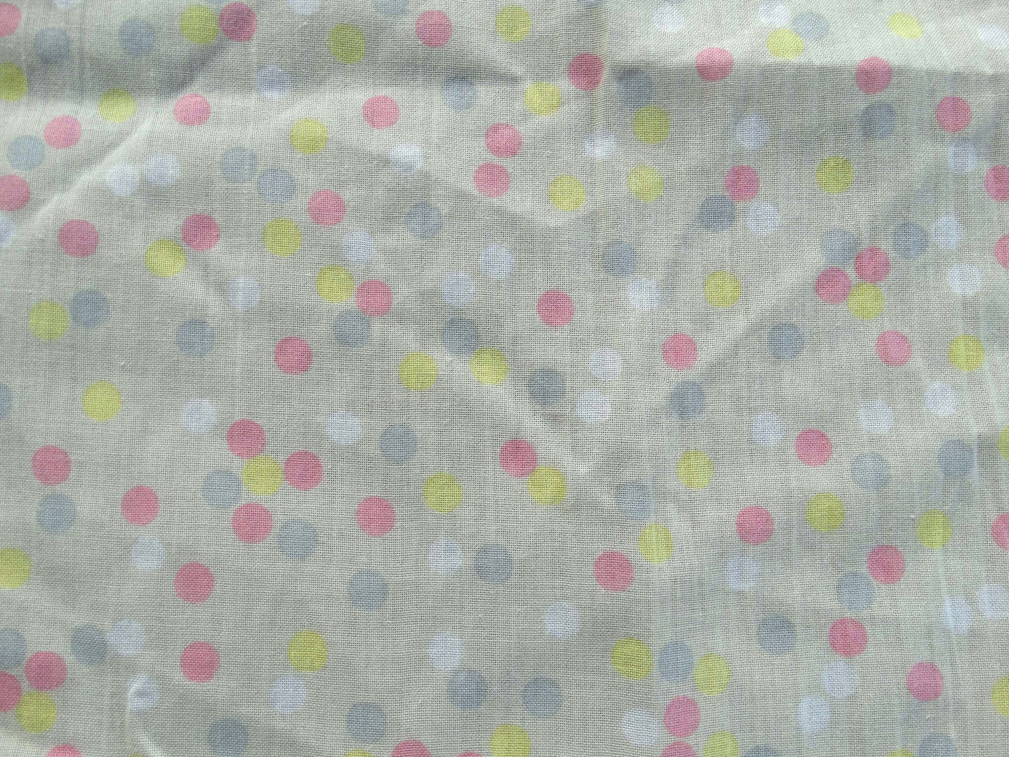Tissu Couny Beige - Pois colorés