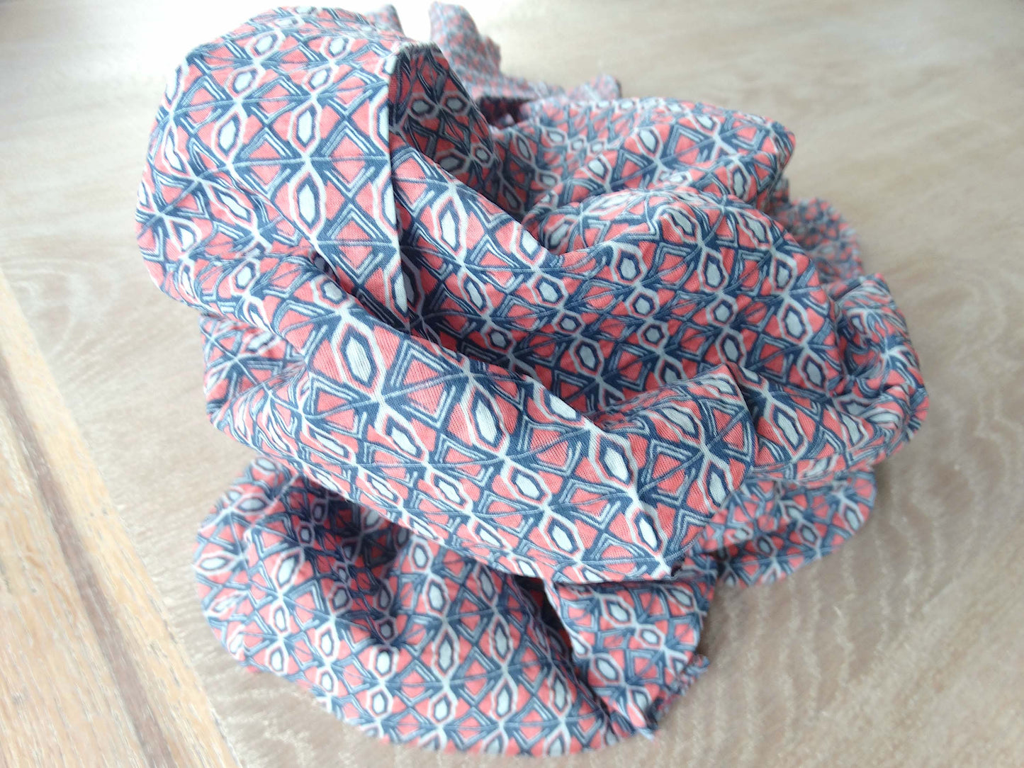 Tissu Love - Hexagone Bleu Rose