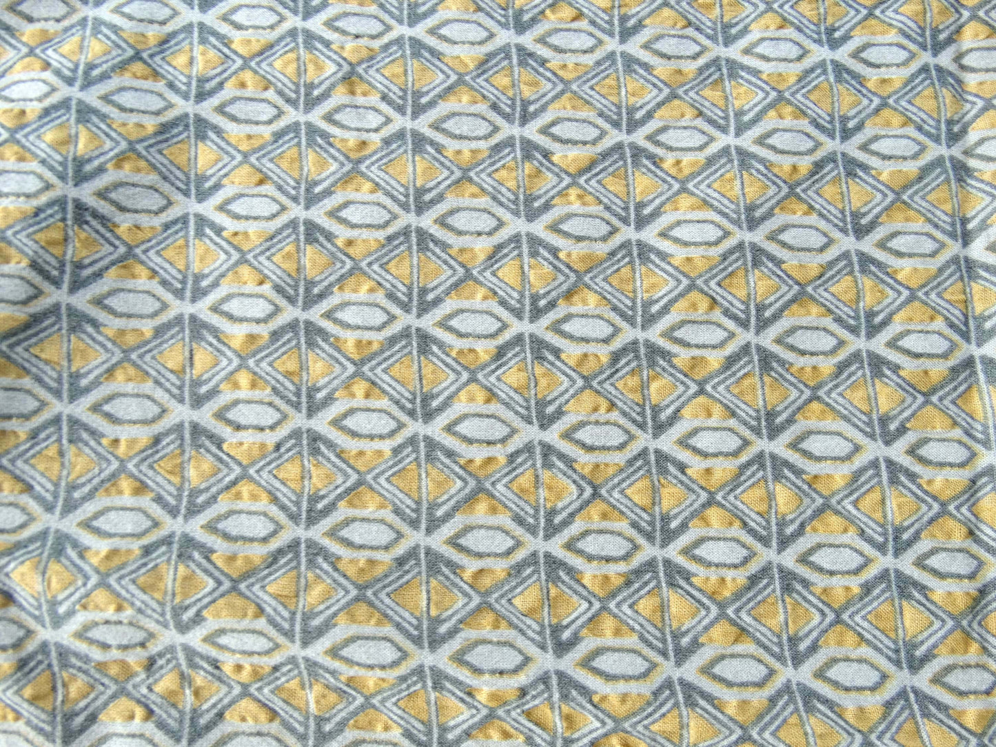 Tissu Love - Hexagone Vert Or