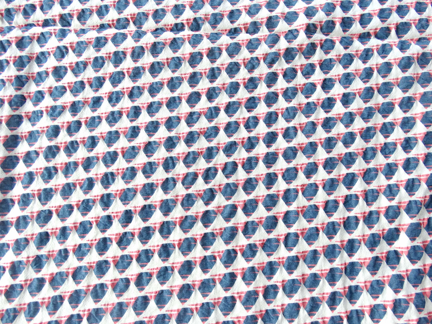 Love tissu fripon - Imprimé Architecte Bleu Blanc Rose