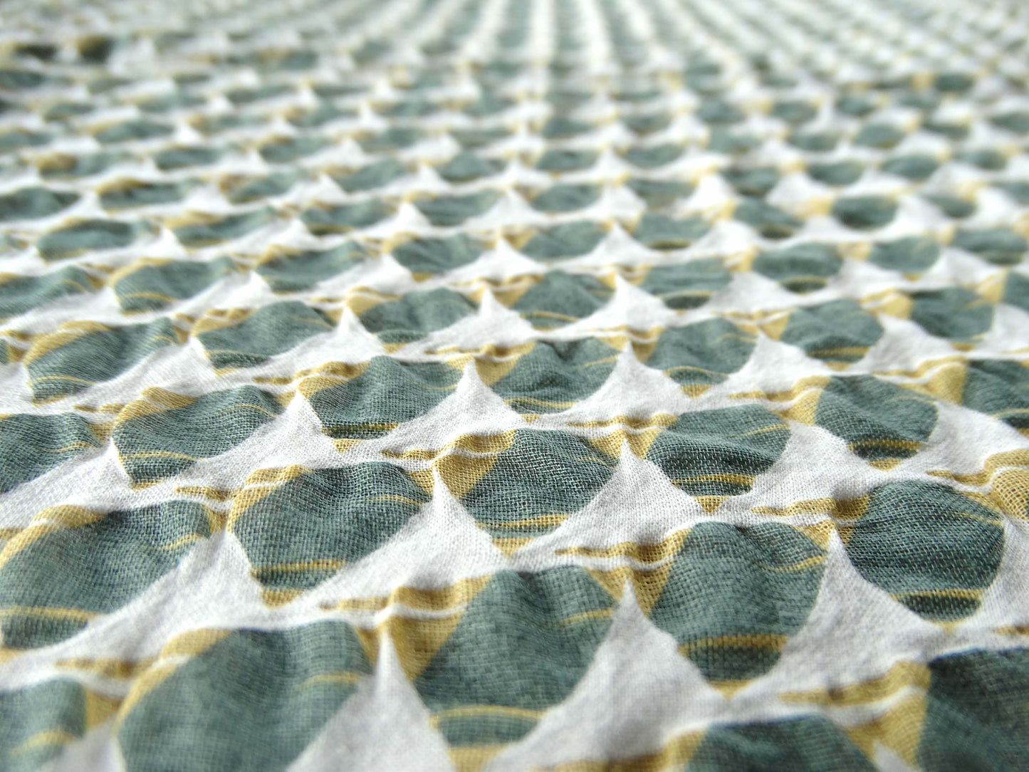 Love tissu fripon - Imprimé Architecte Vert Blanc Or