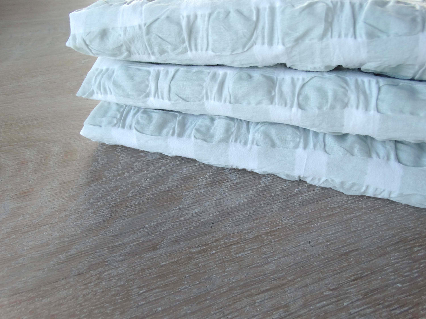 Tissu Love fripon - Carreaux Vert Grisé Blanc
