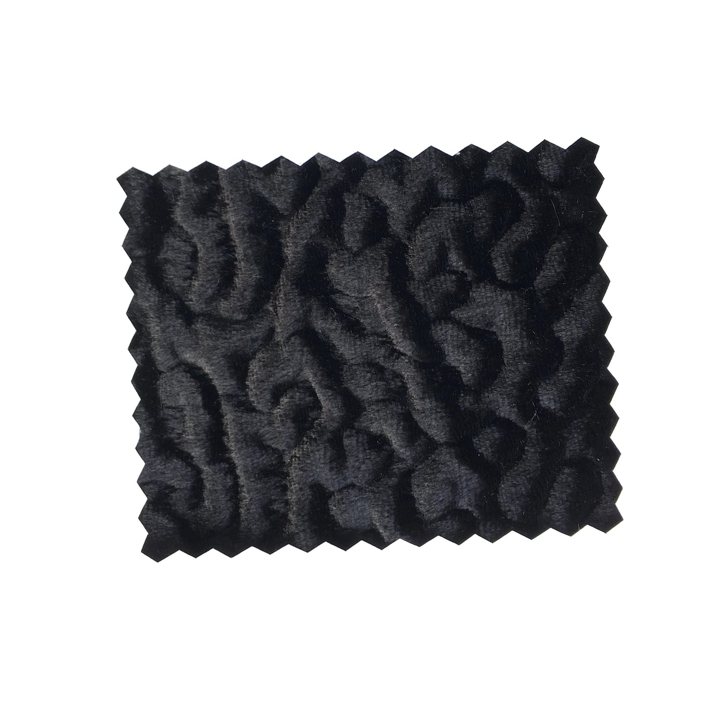 tissu polyester fourrure noir