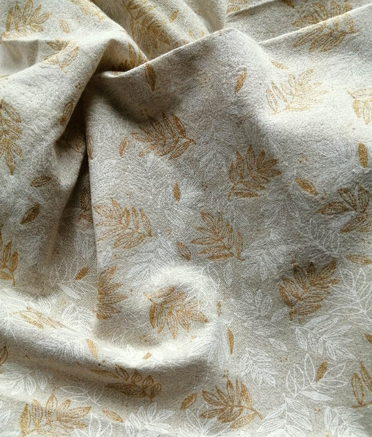 CLINTOR FEUILLAGE DORE E6071 fond Lin