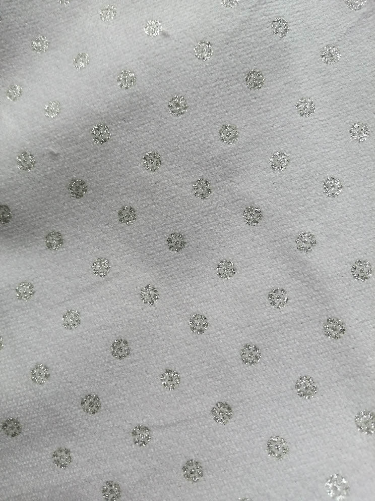 HARMONIA H9502 pois peilletté argent fond Gris