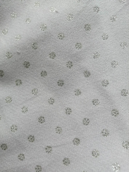 HARMONIA H9502 pois peilletté argent fond Gris