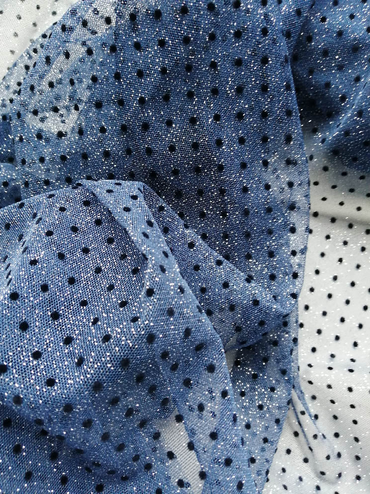 LOZZA H8916 Flock pois marine Tulle Marine