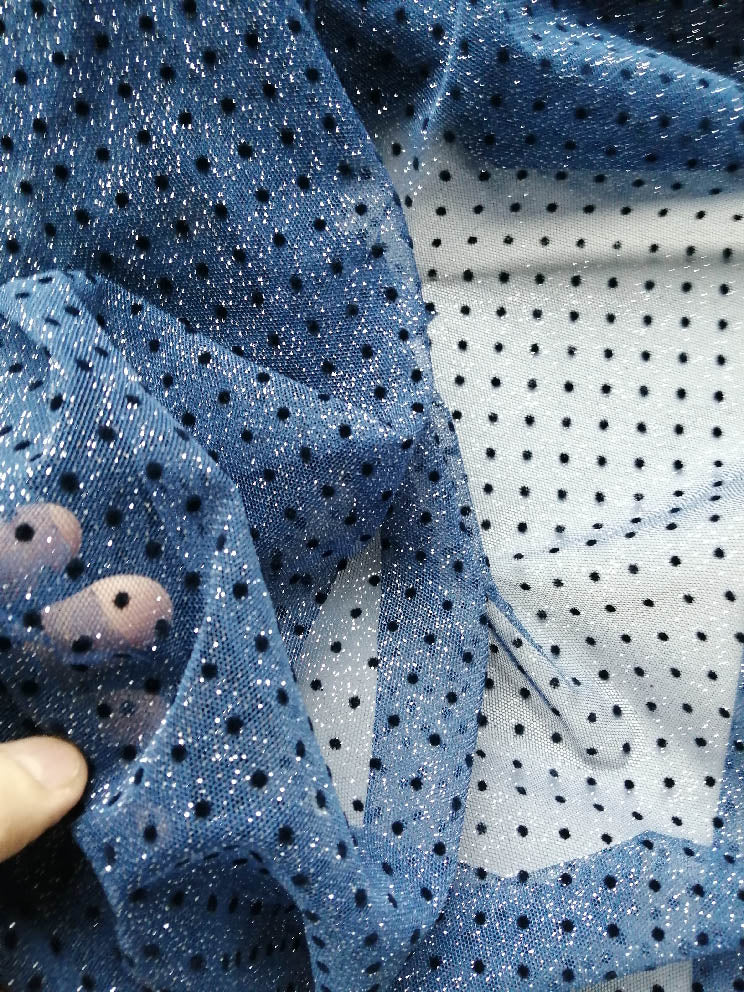 LOZZA H8916 Flock pois marine Tulle Marine