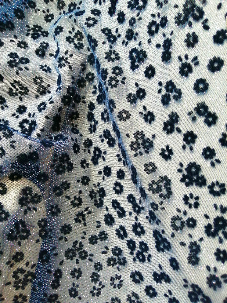 LOZZA H9980 Flock Fleurette marine Tulle Marine