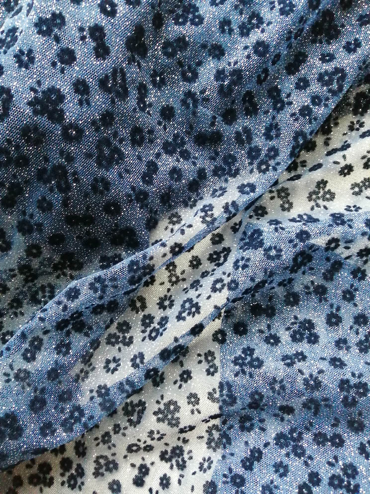 LOZZA H9980 Flock Fleurette marine Tulle Marine