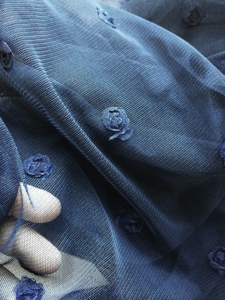 ROSIER tulle broderie roses